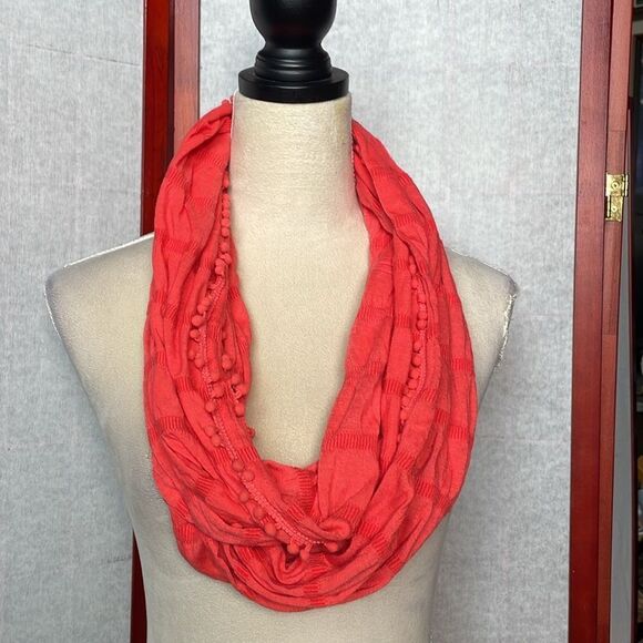 J. Crew Coral Colored Women's Infinity Scarf (One Size) - Picture 9 of 9